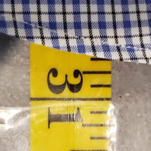 Polo Ralph Lauren Shirt Oxford Button Down LS Mens Size 17.5 XXL Blue Plaid - Picture 10 of 11